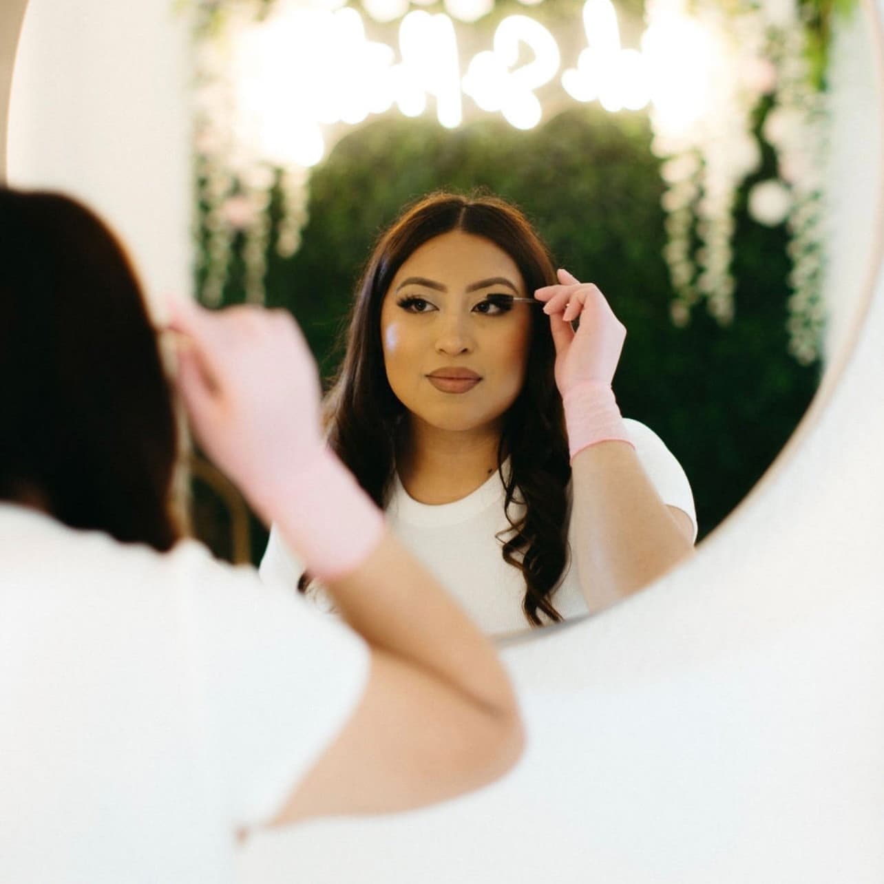 Kate reflected in mirror